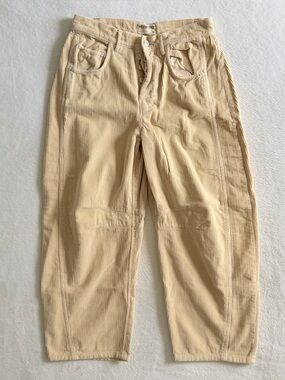 Free People We The Free Good Luck Mid-Rise
Cord Barrel Jeans Size 26